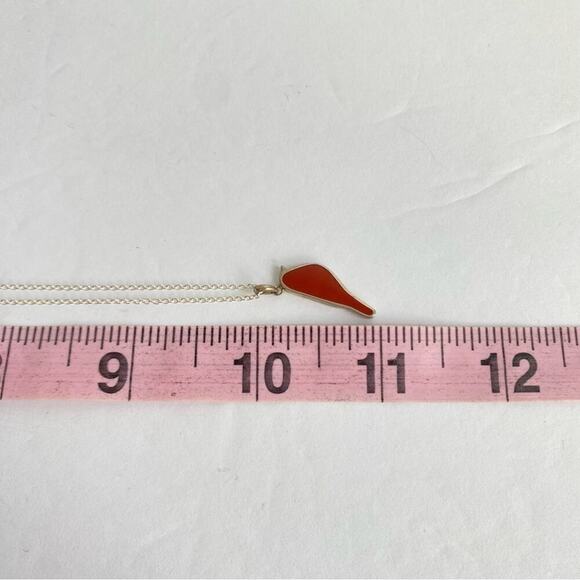 Sparrow Bird Necklace Sterling Silver Songbird Pendant Dainty Filigree Enamel - Picture 10 of 10